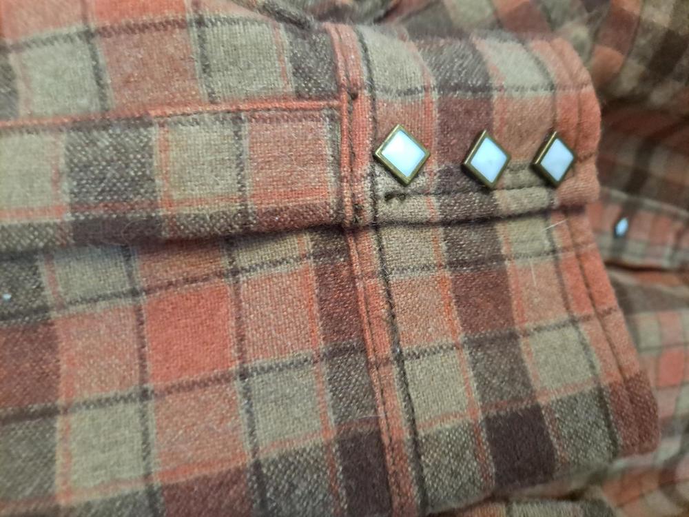 Kurtz Long Sleeve Plaid Snap Up Wool Blend Shirt Size Large - Picture 4 of 5